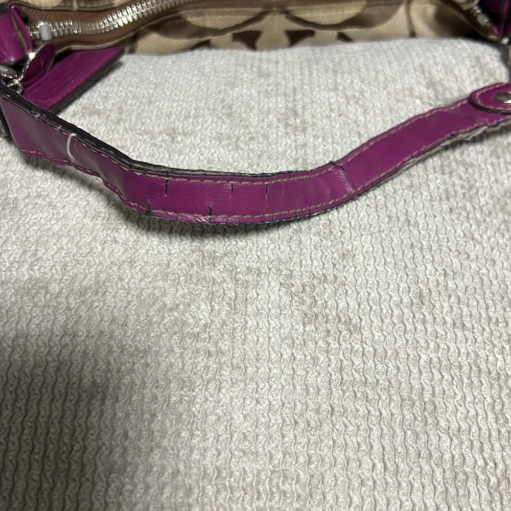 Authentic Used Coach Signature Stripe Handbags (2) - Picture 12 of 15